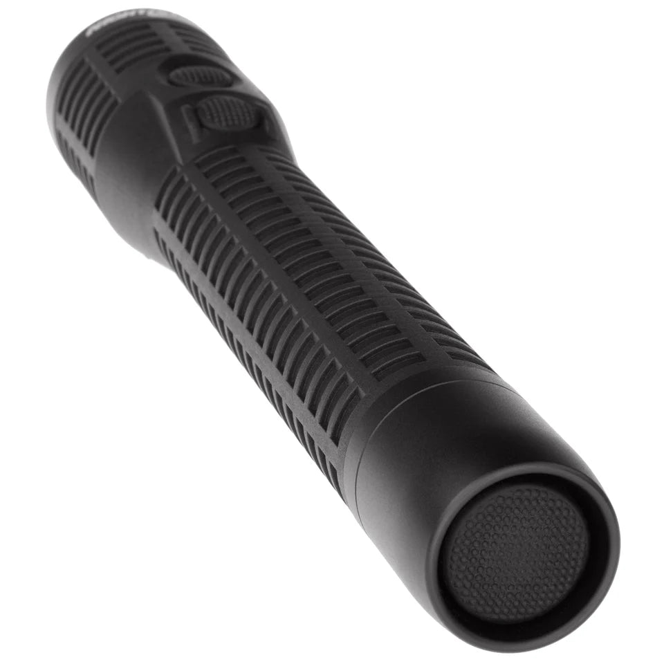 Wiederaufladbare taktische Polymer-Taschenlampe mit zwei Lichtquellen NSR-9924XL