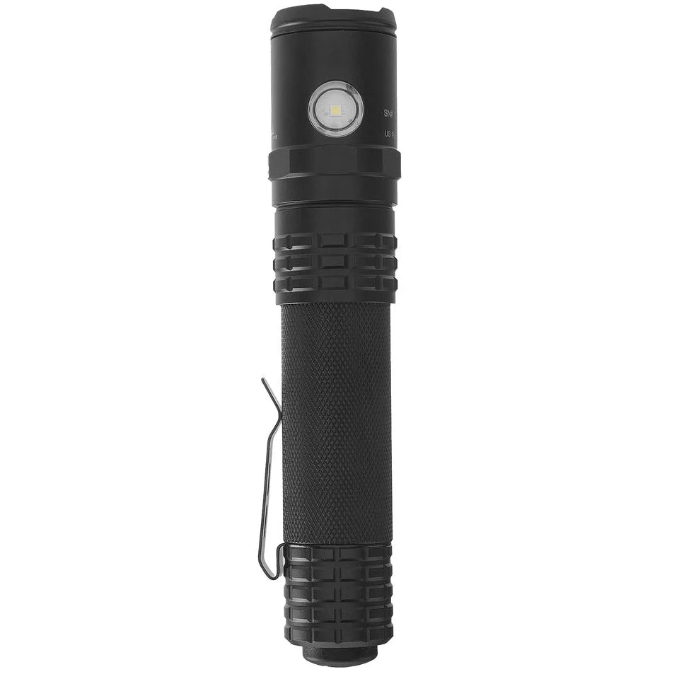 Wiederaufladbare taktische Taschenlampe mit zwei Lichtquellen USB-588XL