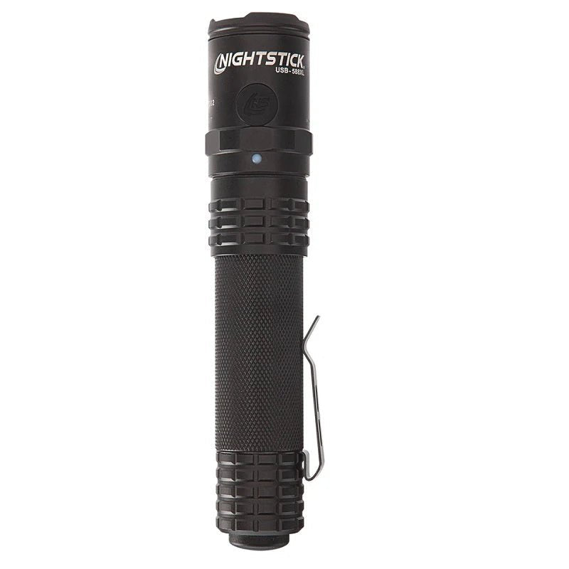 Wiederaufladbare taktische Taschenlampe mit zwei Lichtquellen USB-588XL