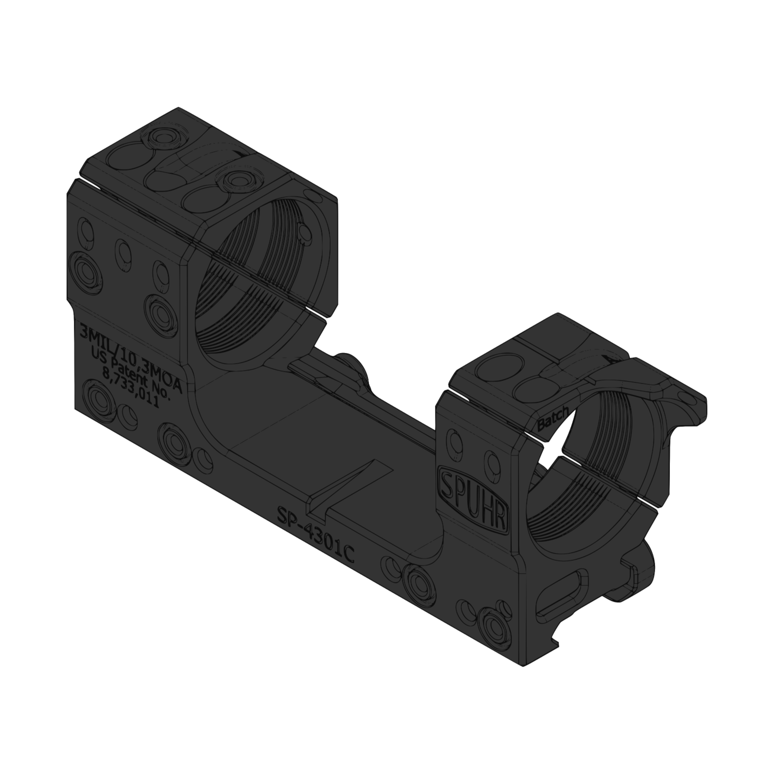 Spuhr Ø34 H30mm 10,3MOA Blockmontage Gen3